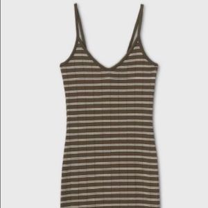 Striped  Sleeveless dress Sz XL Olive Wild Fsble